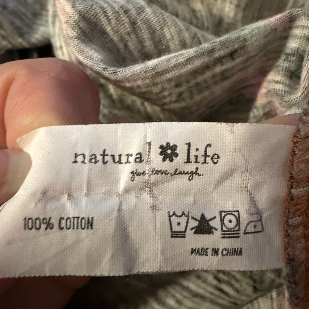 natural life Christa Knit Cotton Mini Dress - Drawn Garden - size Small - Picture 11 of 12
